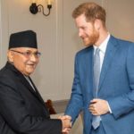 Prince Harry greeted Khadga Prasad Sharma Oli,